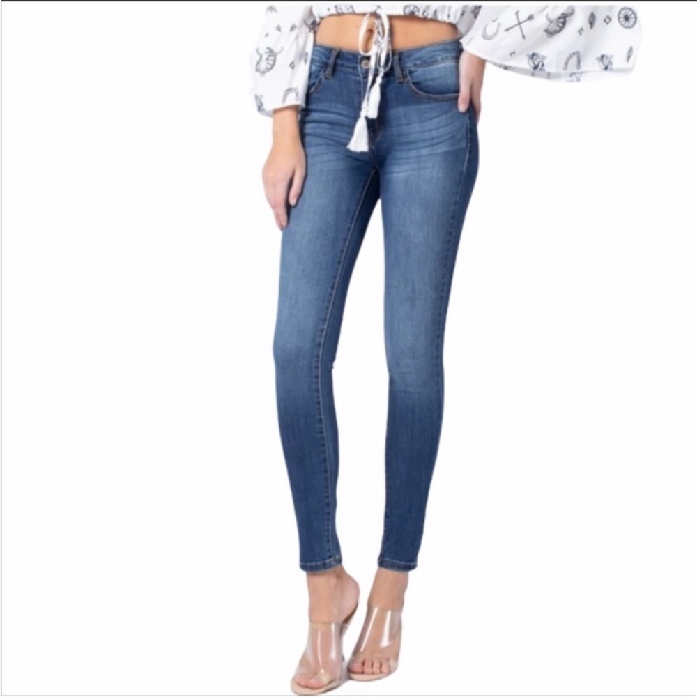 KanCan High Rise Denim Stretch Skinny Jeans Sz 28